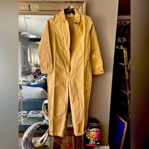 A beautiful cotton beige jumpsuit.